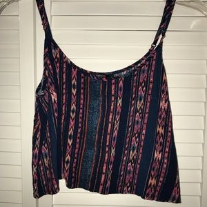 Tribal print crop top